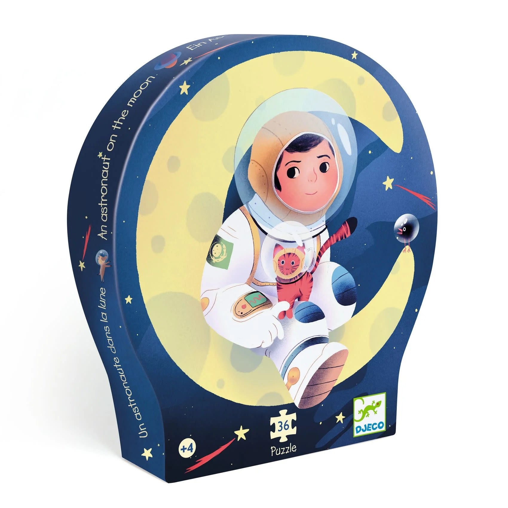 Djeco - Puzzle silhouette / Un astronaute dans la lune / 36 pcs
