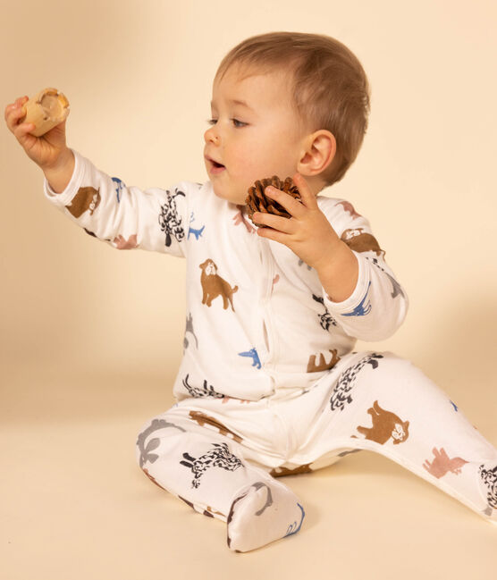 Pyjama Bébé Petit Bateau En Velours - Ouverture Dos Par Boutons, Uni, Chaud Et Doux