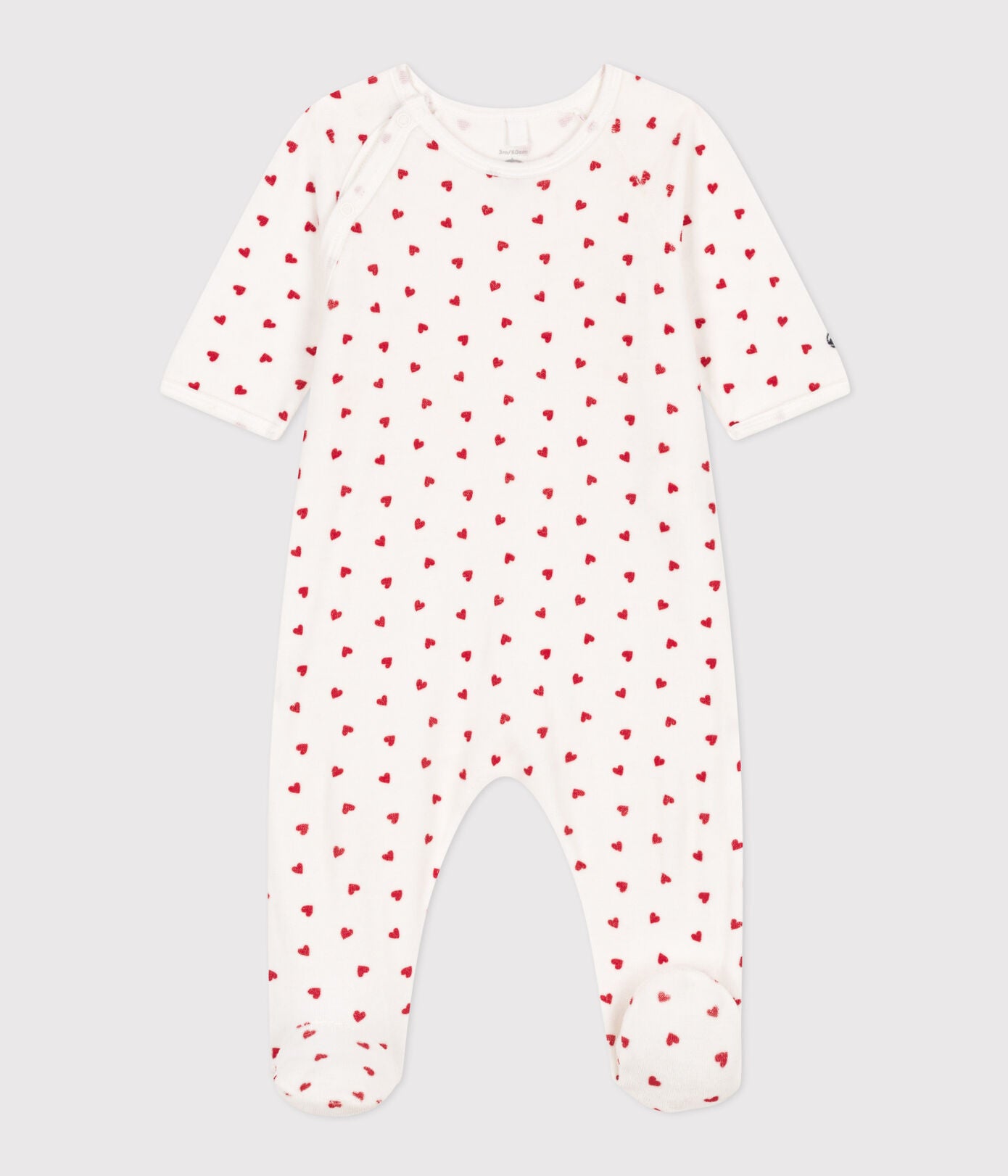 Petit Bateau - Pyjama Dors Bien Coeurs en Velours