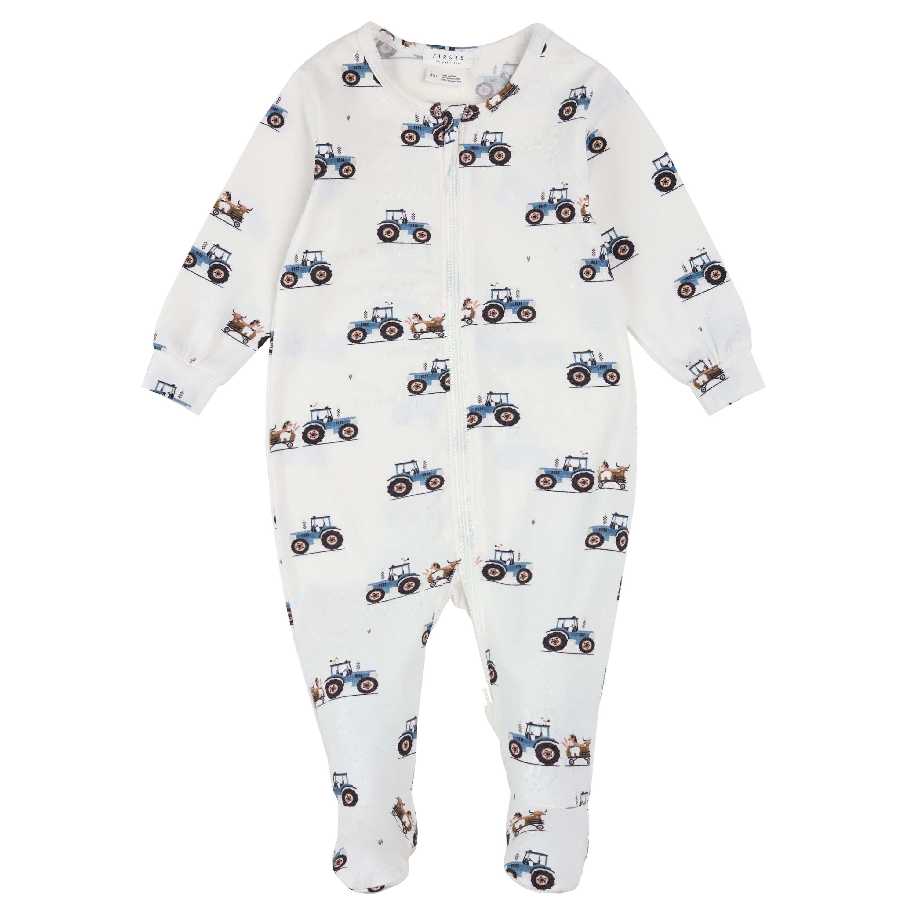Petit Lem - Pyjama à pieds Tracteurs