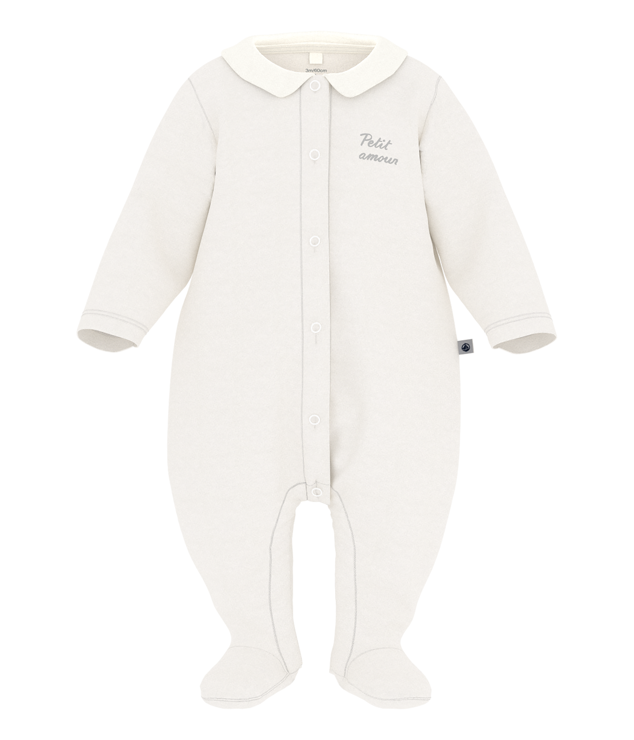 Pyjama Bébé Petit Bateau « Dors Bien » – Velours Doux, Coton Bio – Boutons-pression Devant Et Entrejambe