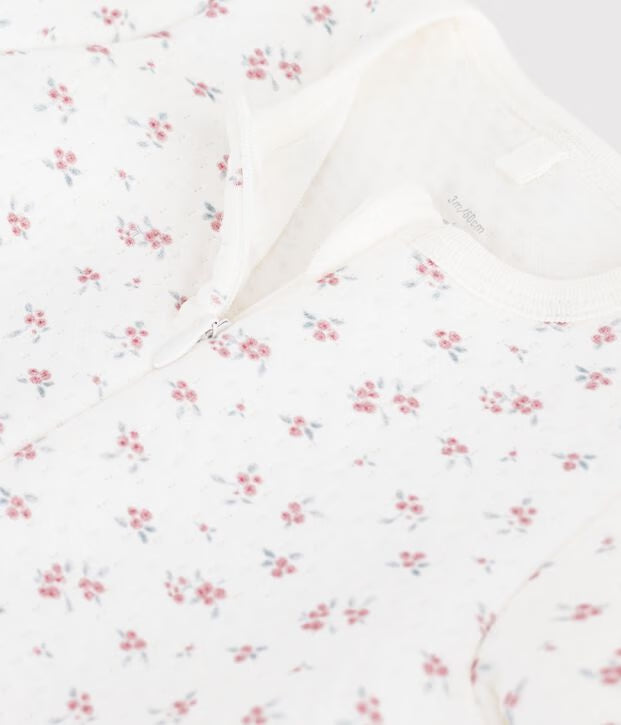 Petit Bateau - Pyjama bébé en tubique imprimé à fleurs
