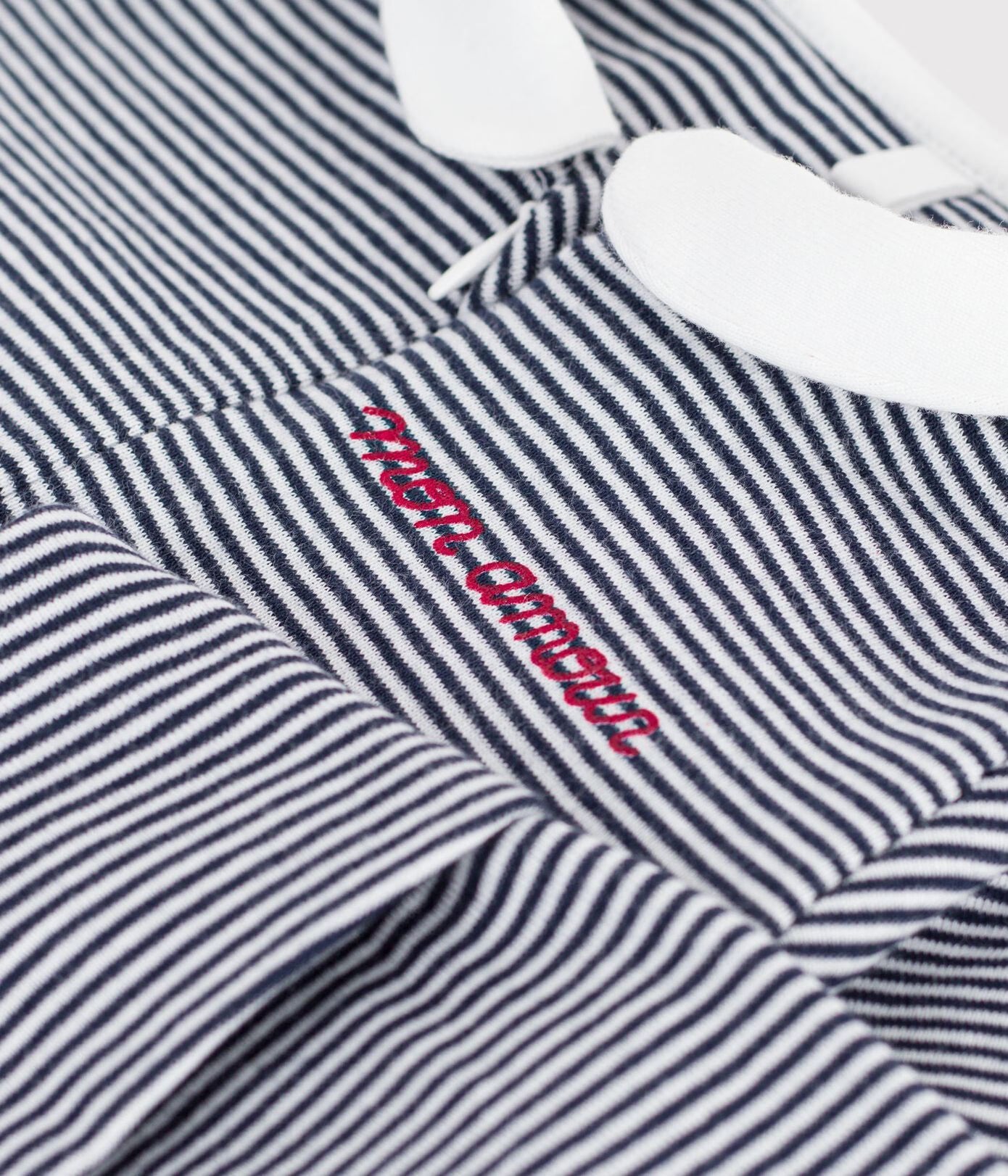 Petit Bateau - Baby pajama with printed collar