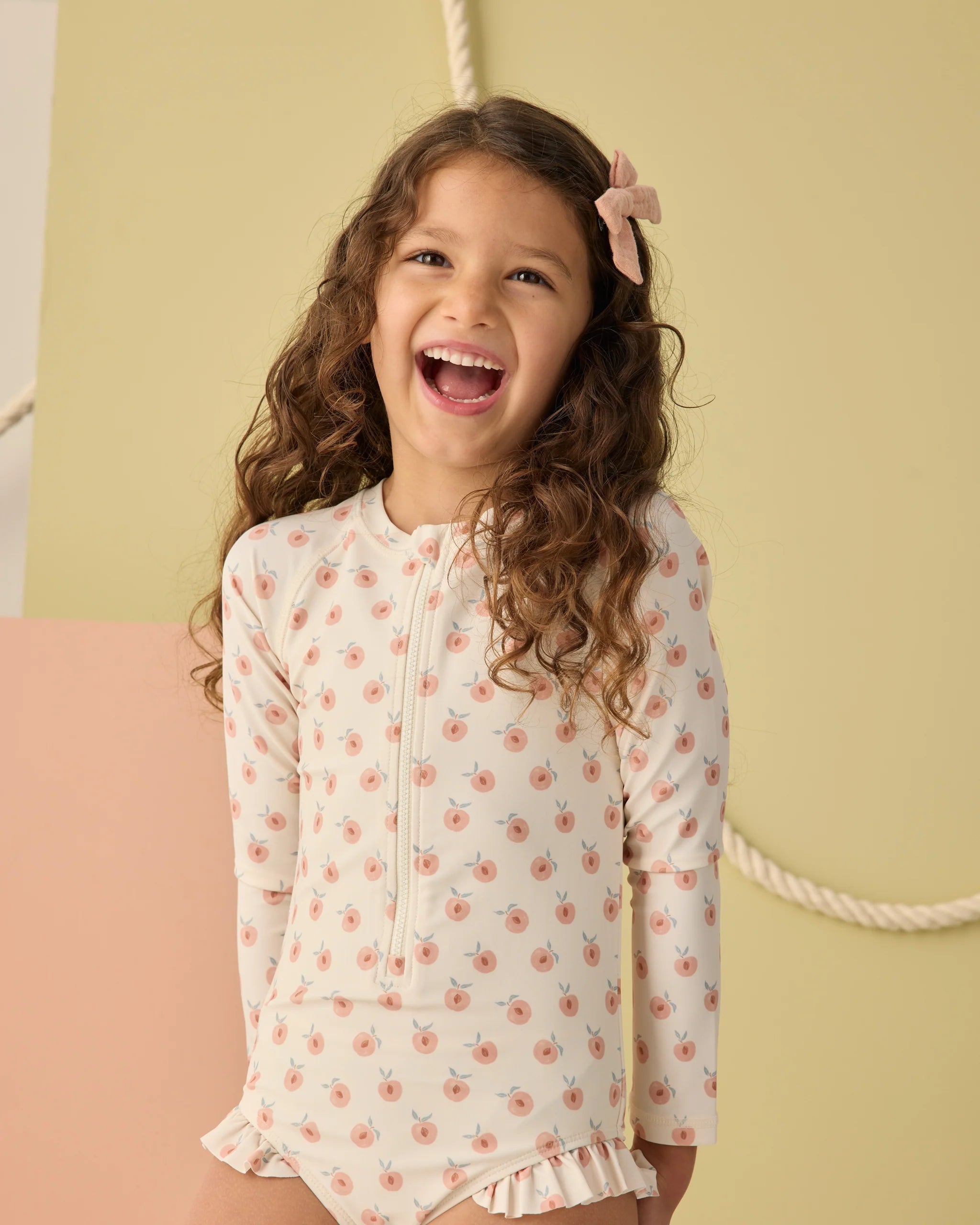 Rylee + Cru - Rashguard One-Piece Peaches