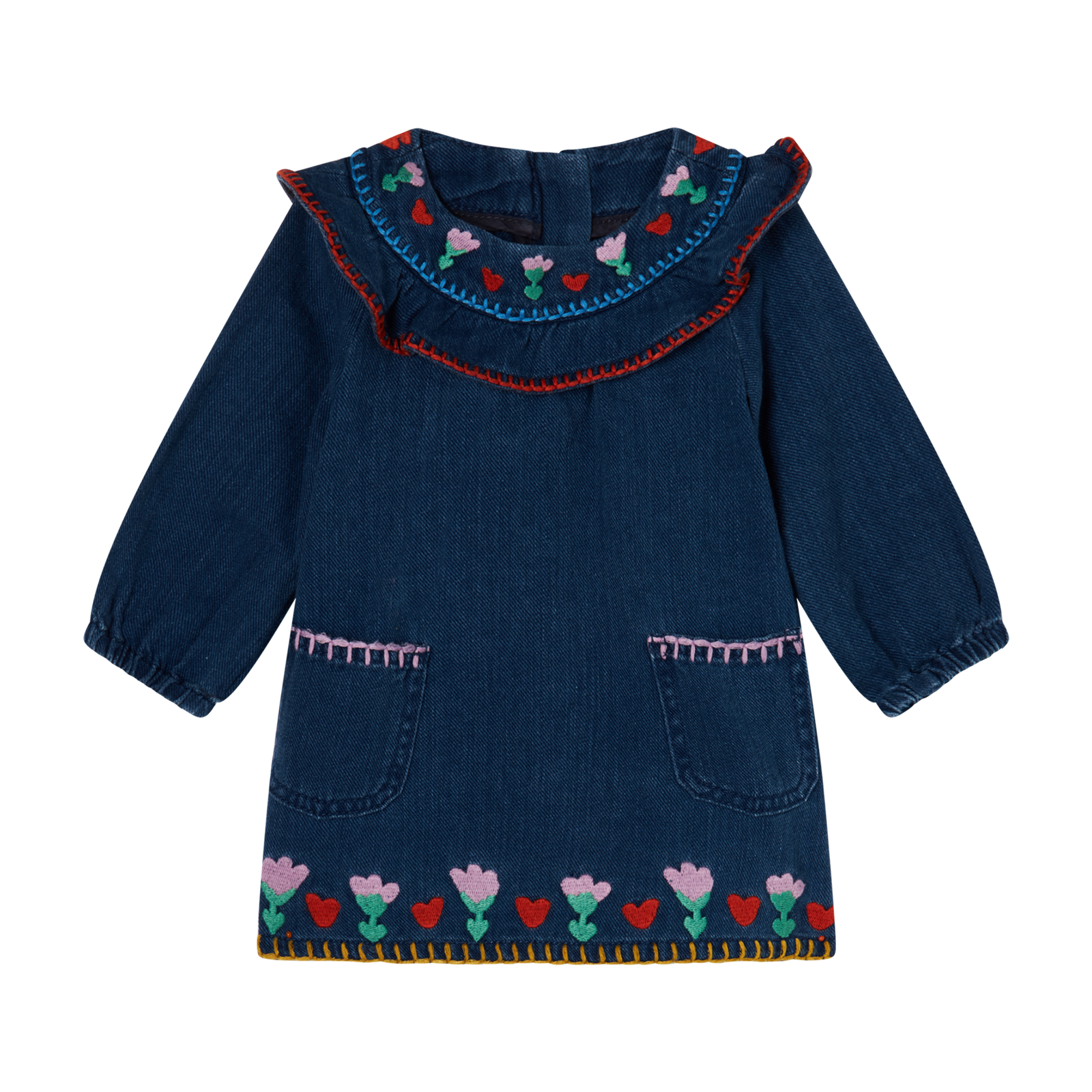 Stella McCartney - Robe avec Fleurs en Denim