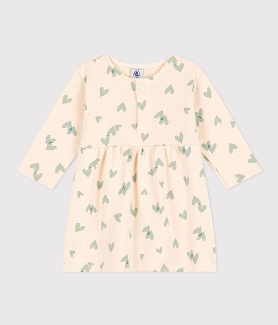 Petit Bateau - Robe Coeurs à Manches Longues