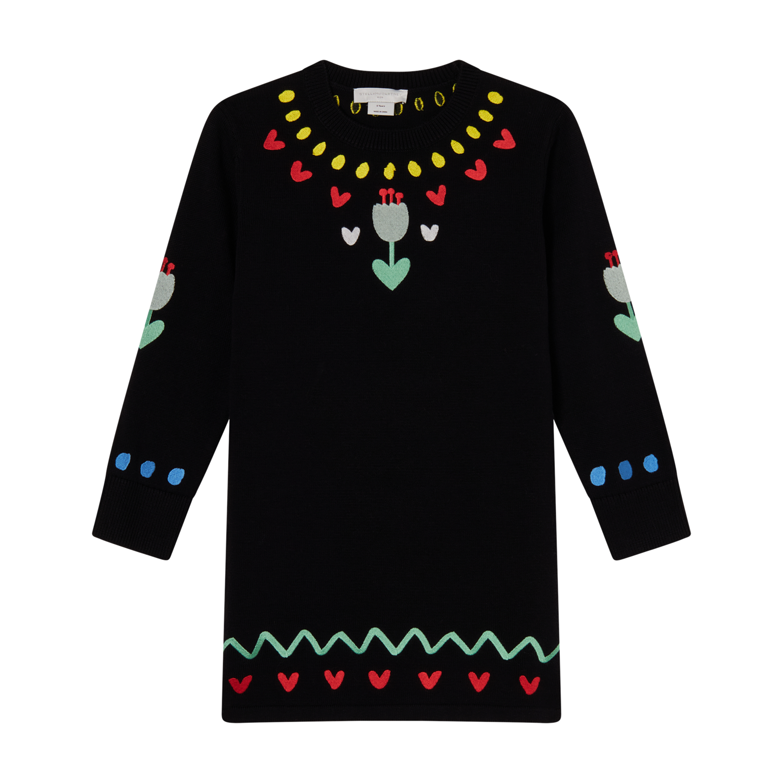 Stella McCartney - Robe Floral Graphique en Tricot