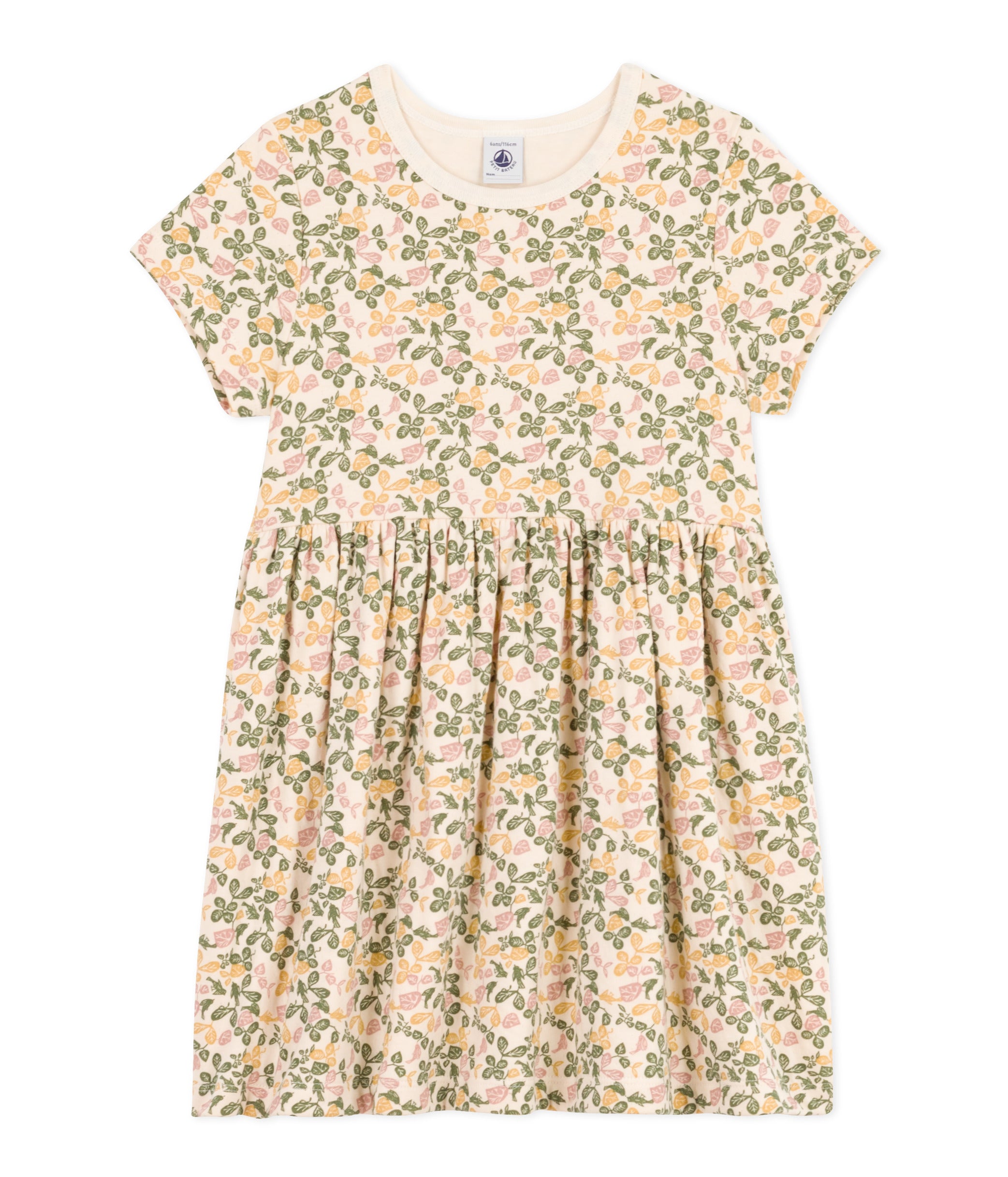Petit Bateau - Robe Florale Manches Courtes