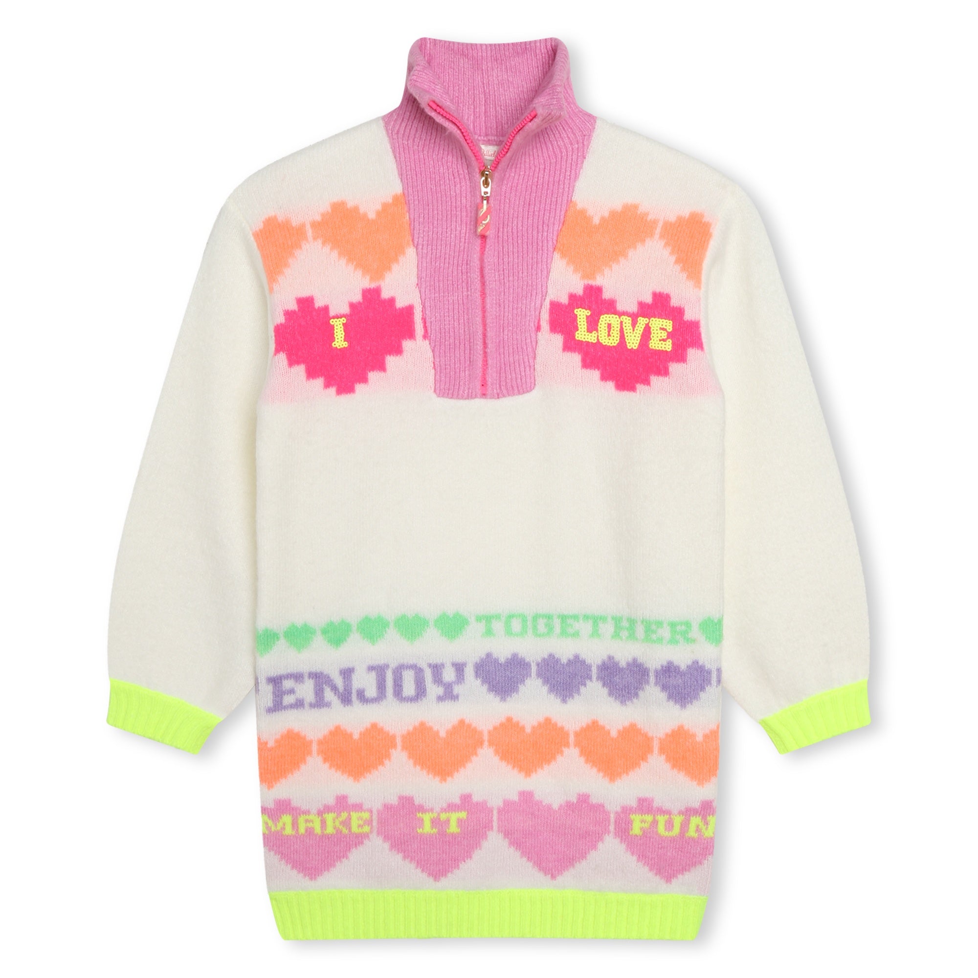 Billieblush - Robe Pull Jacquard à Col