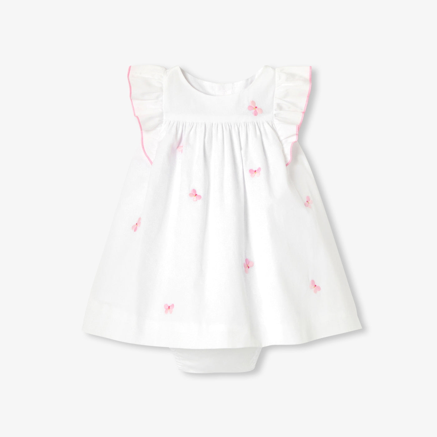 Jacadi - Baby girl dress in cotton poplin