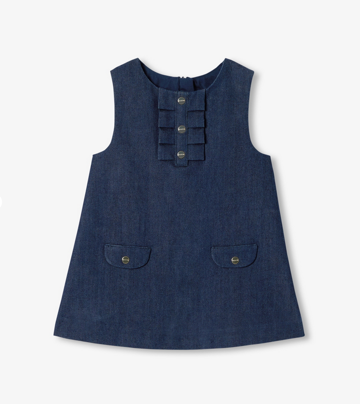 Jacadi -   Robe chasuble bébé fille en jean Oceane