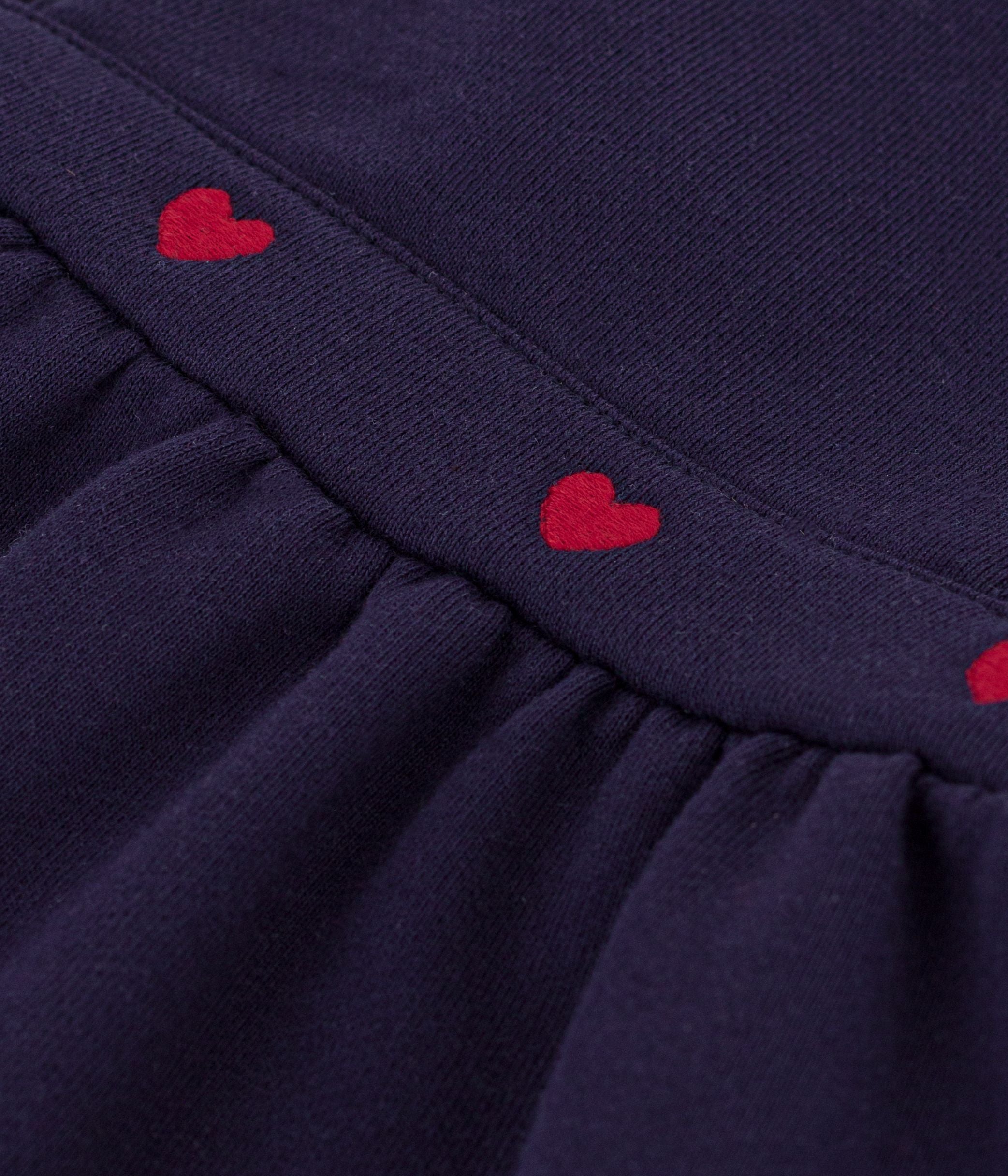 Petit Bateau - Baby's sleeveless cotton dress with heart embroidery