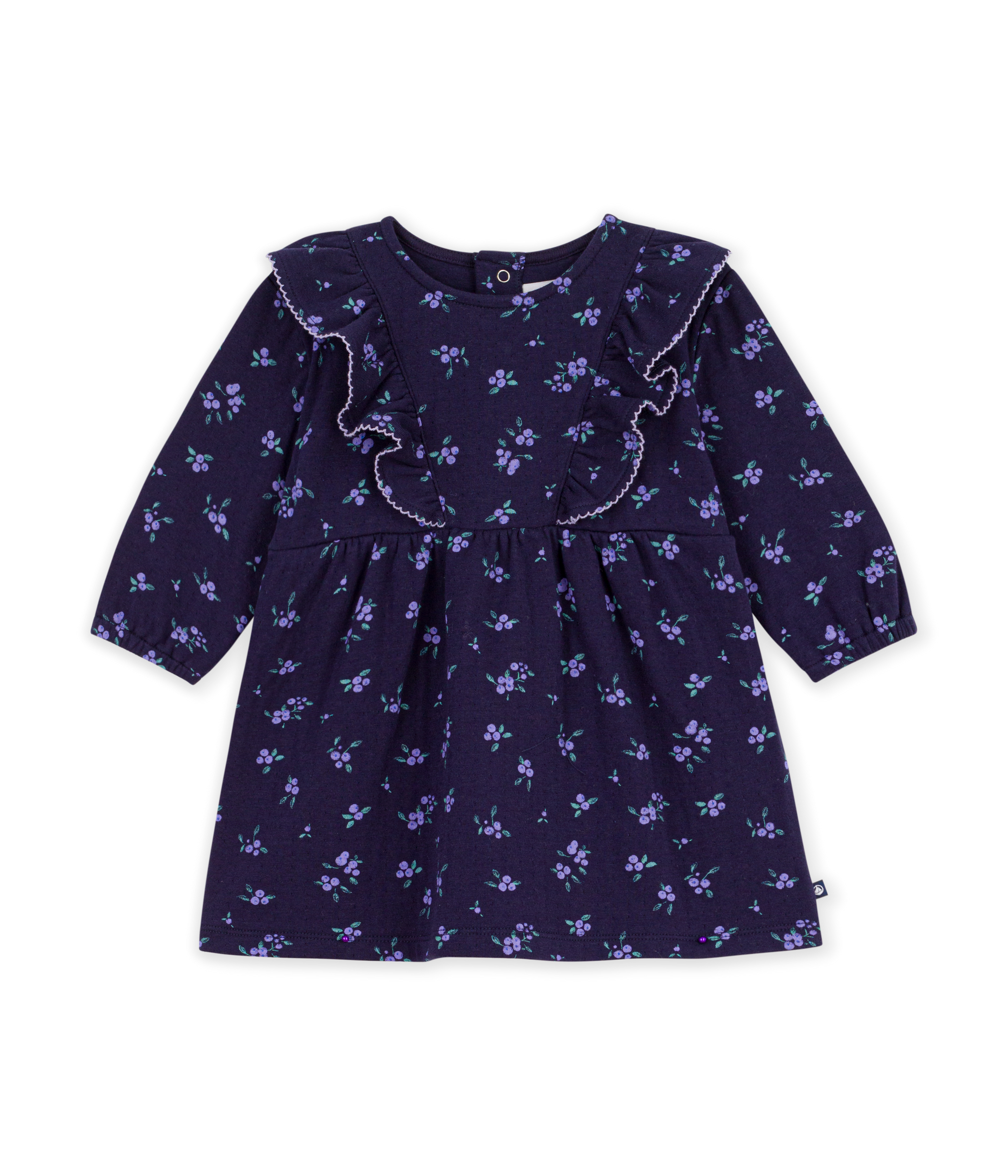 Petit Bateau - Baby's long-sleeved floral print cotton dress