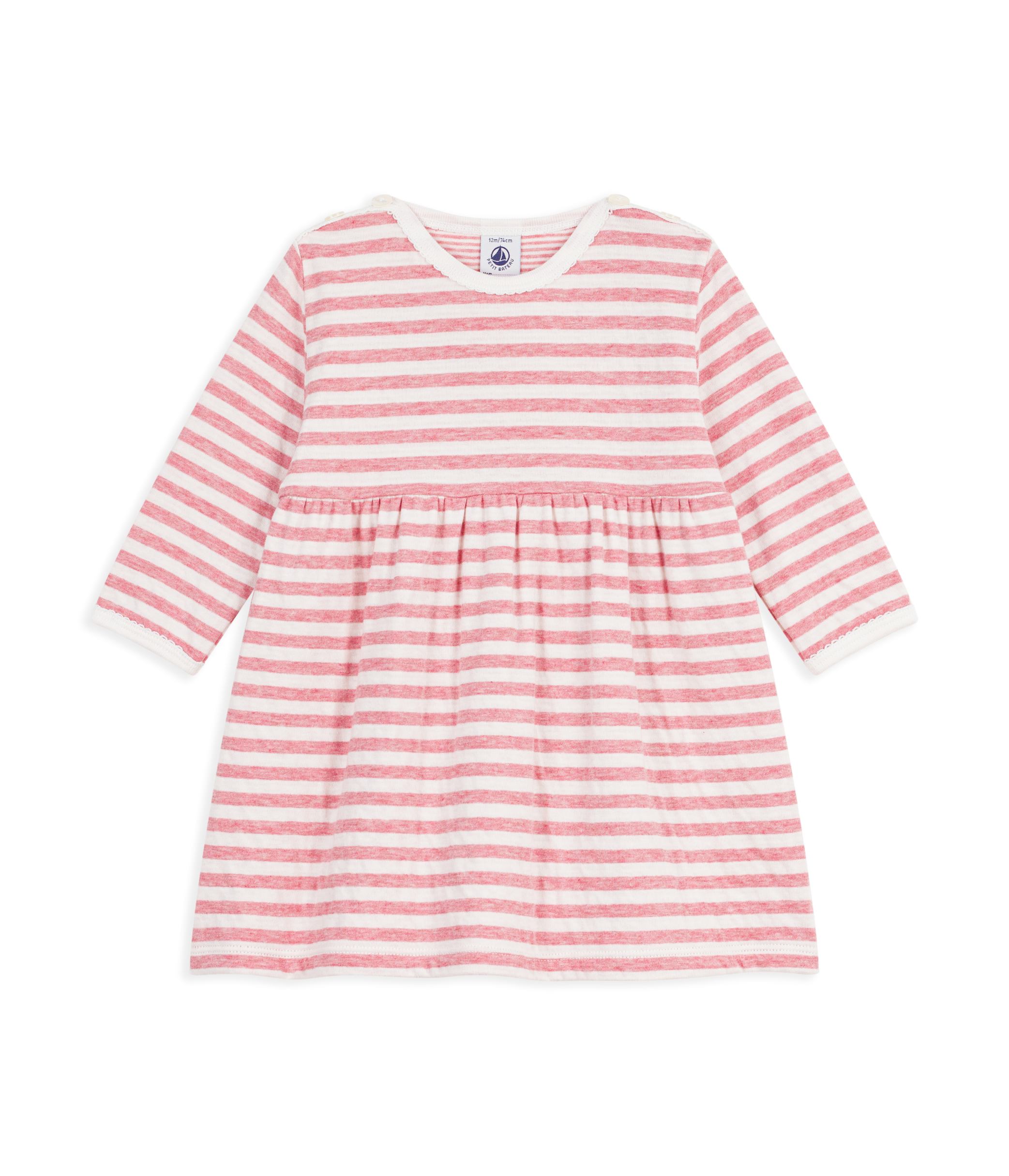 Petit Bateau - Robe Bébé Manches Longues
