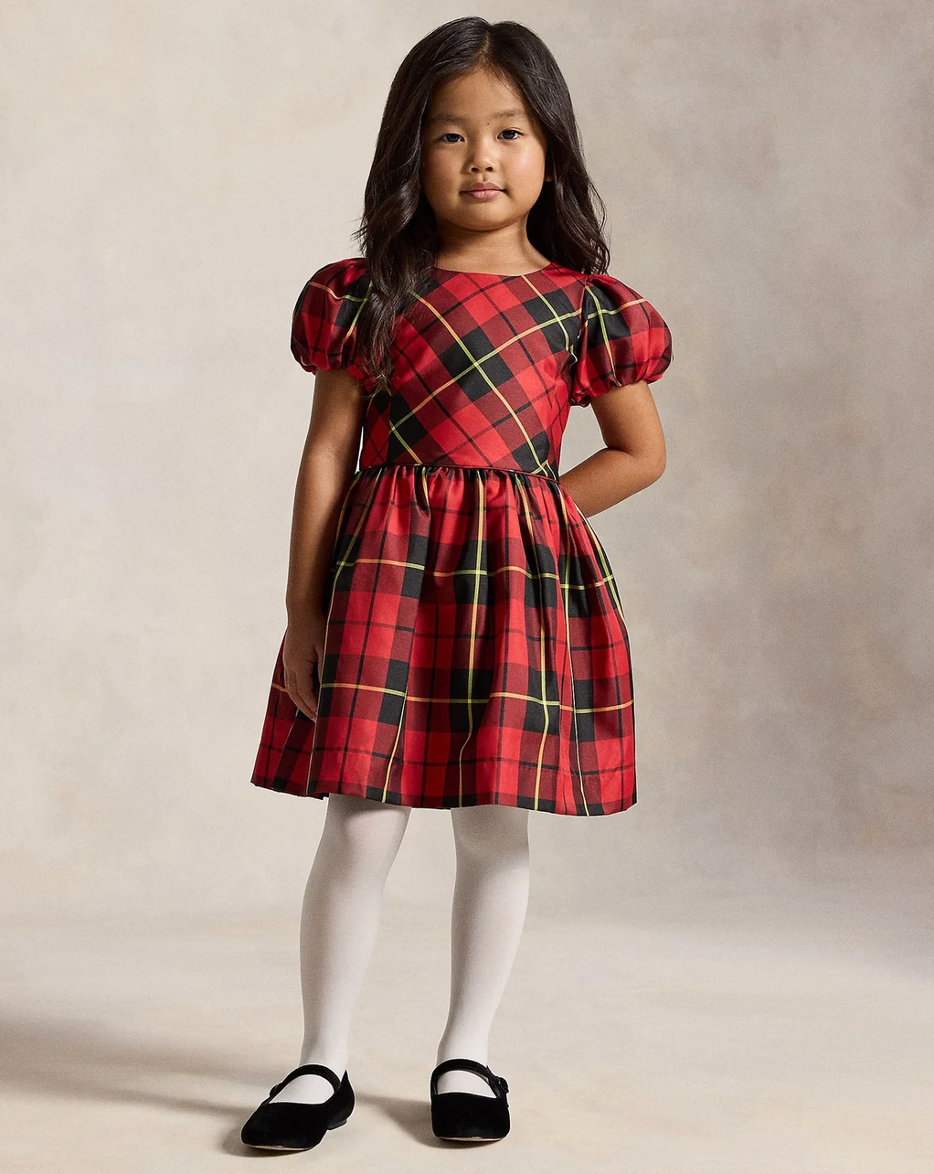 Polo Ralph Lauren - Tartan puff-sleeve dress