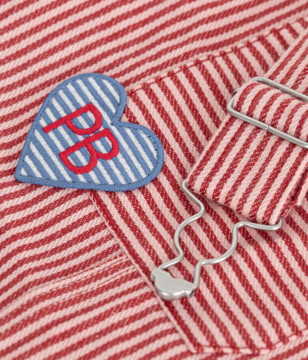 Petit Bateau - Kids' Striped Cotton Dungaree Dress