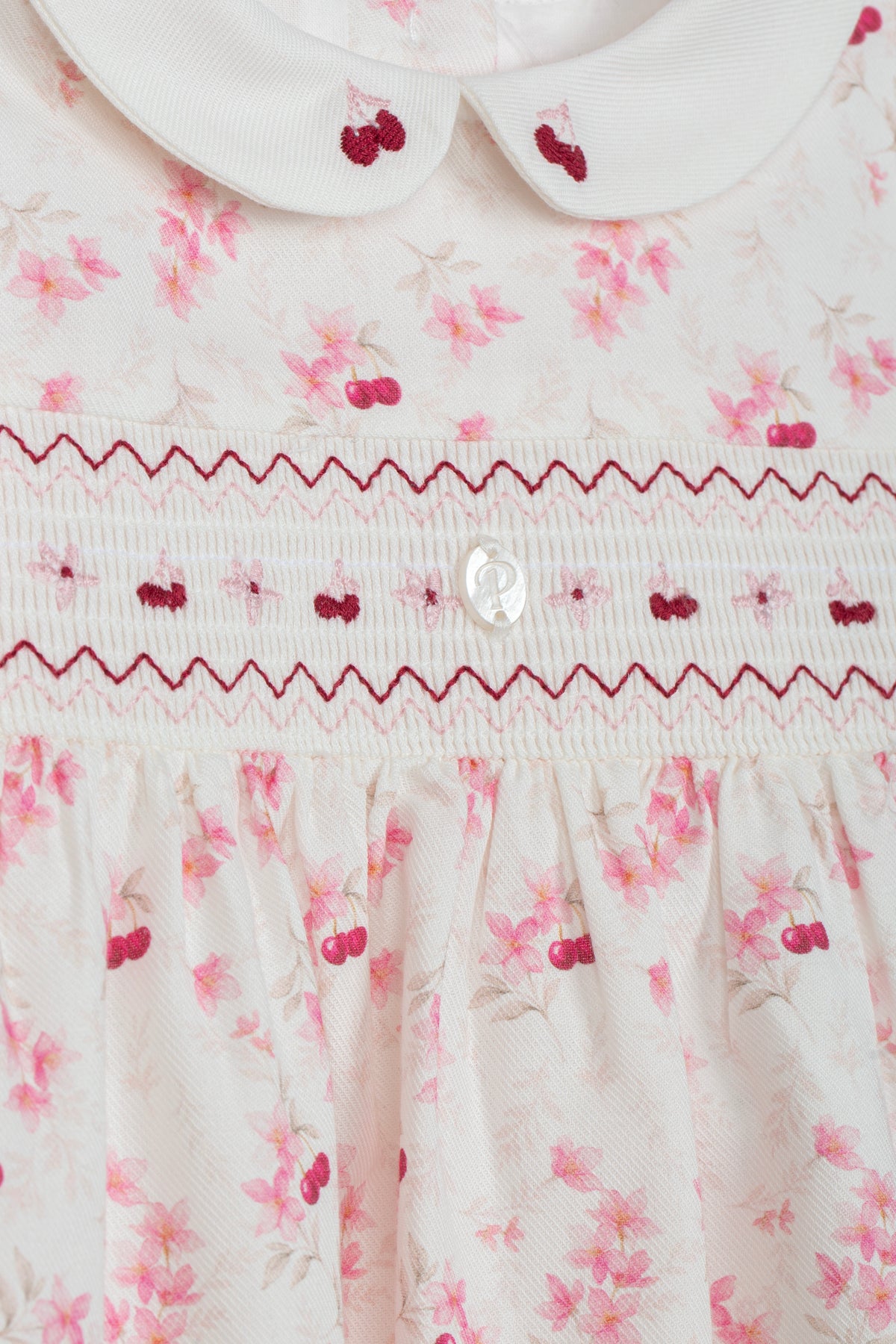 Patachou - Floral and Cherry Print Dress