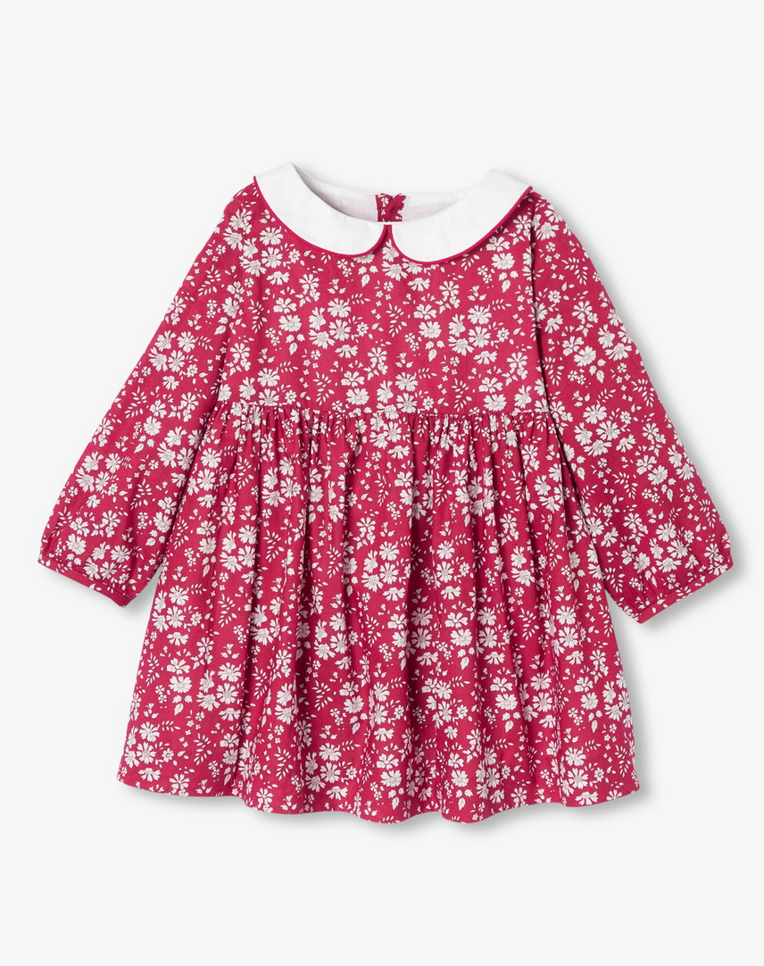 Jacadi - Robe manches longues bébé fille en tissu Octavie