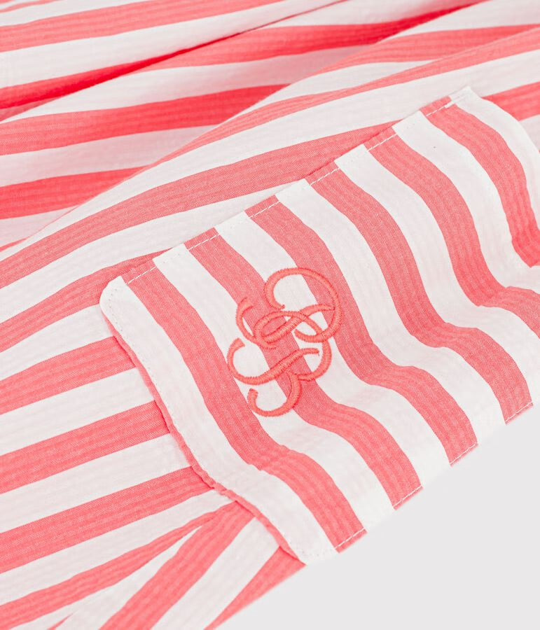 Petit Bateau - Robe sans manches enfant en coton à rayures