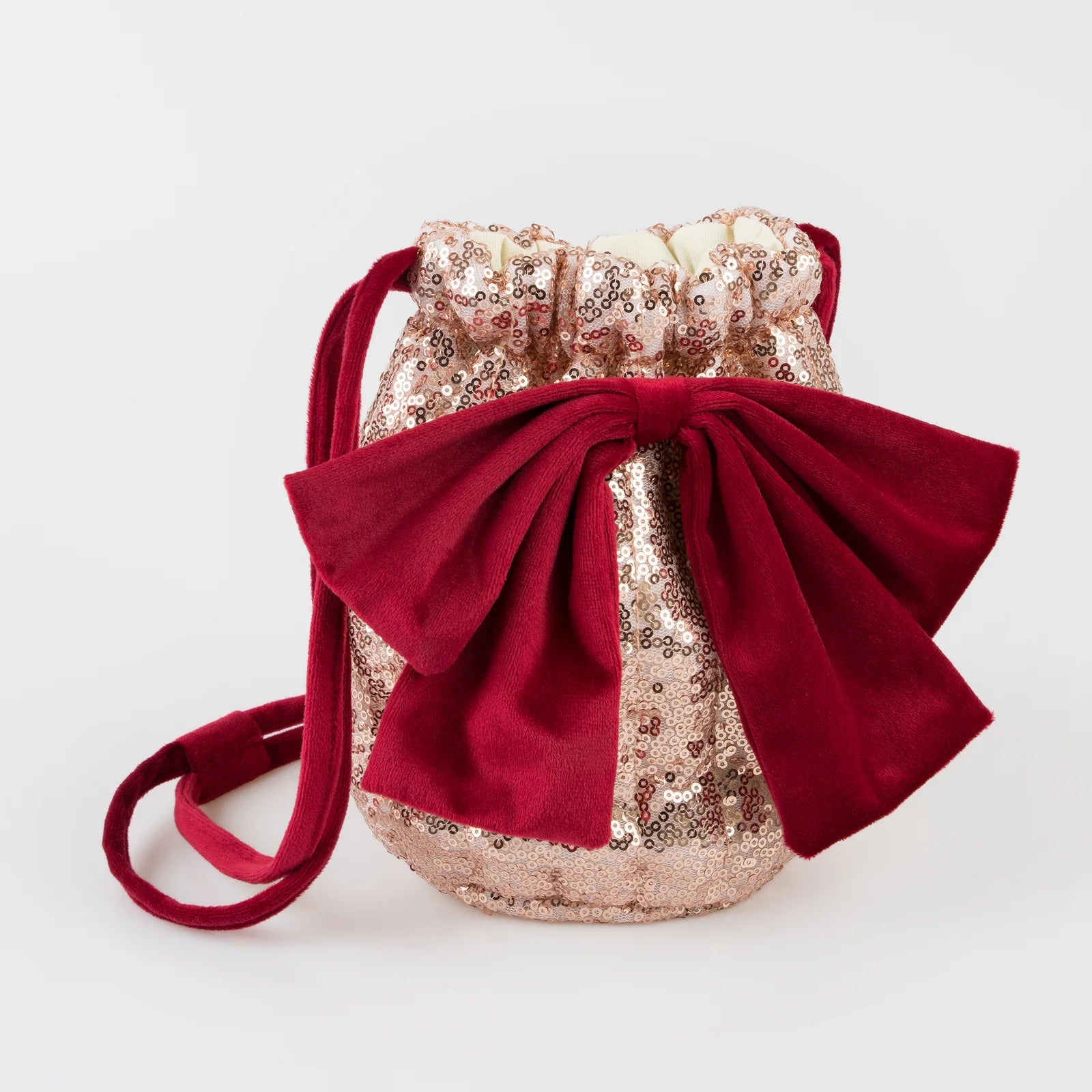 Meri Meri -  Sac à nœud rose à paillettes