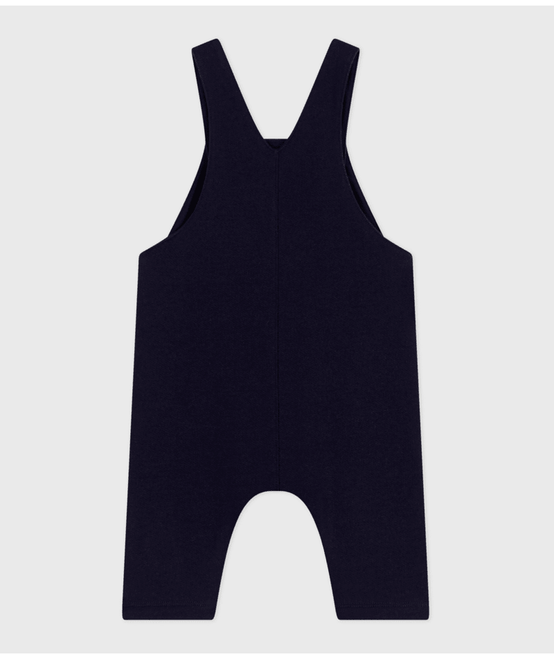 Petit Bateau - Salopette bébé en coton jambes longues unie