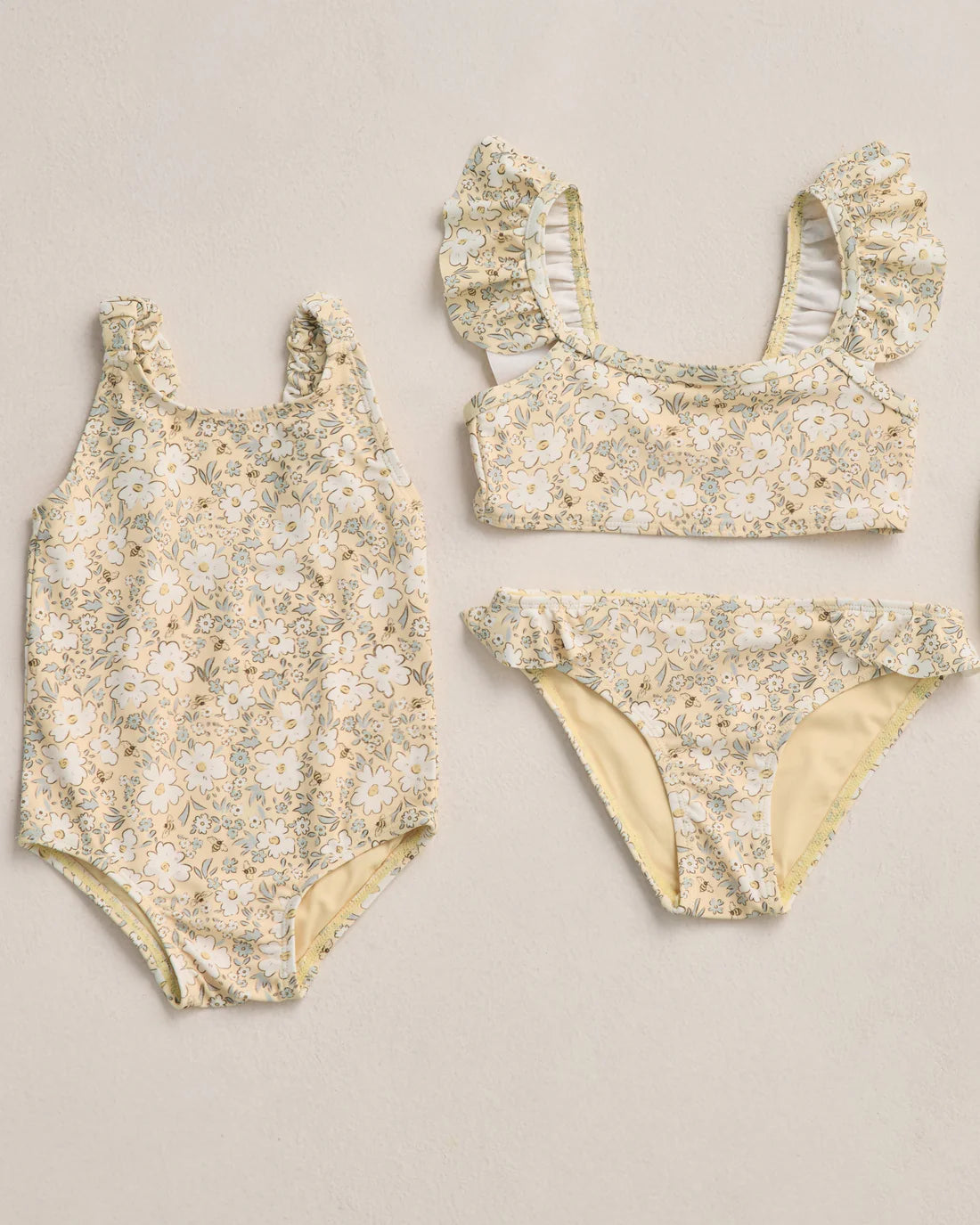 Rylee + Cru - Scrunch One-Piece Lemon Meadow