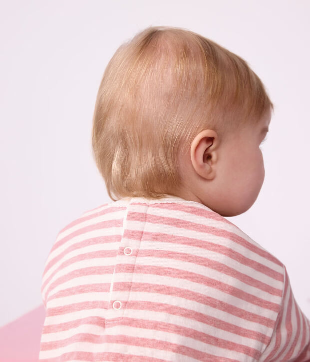 Petit Bateau - Tee-shirt bébé en coton manches longues à rayures