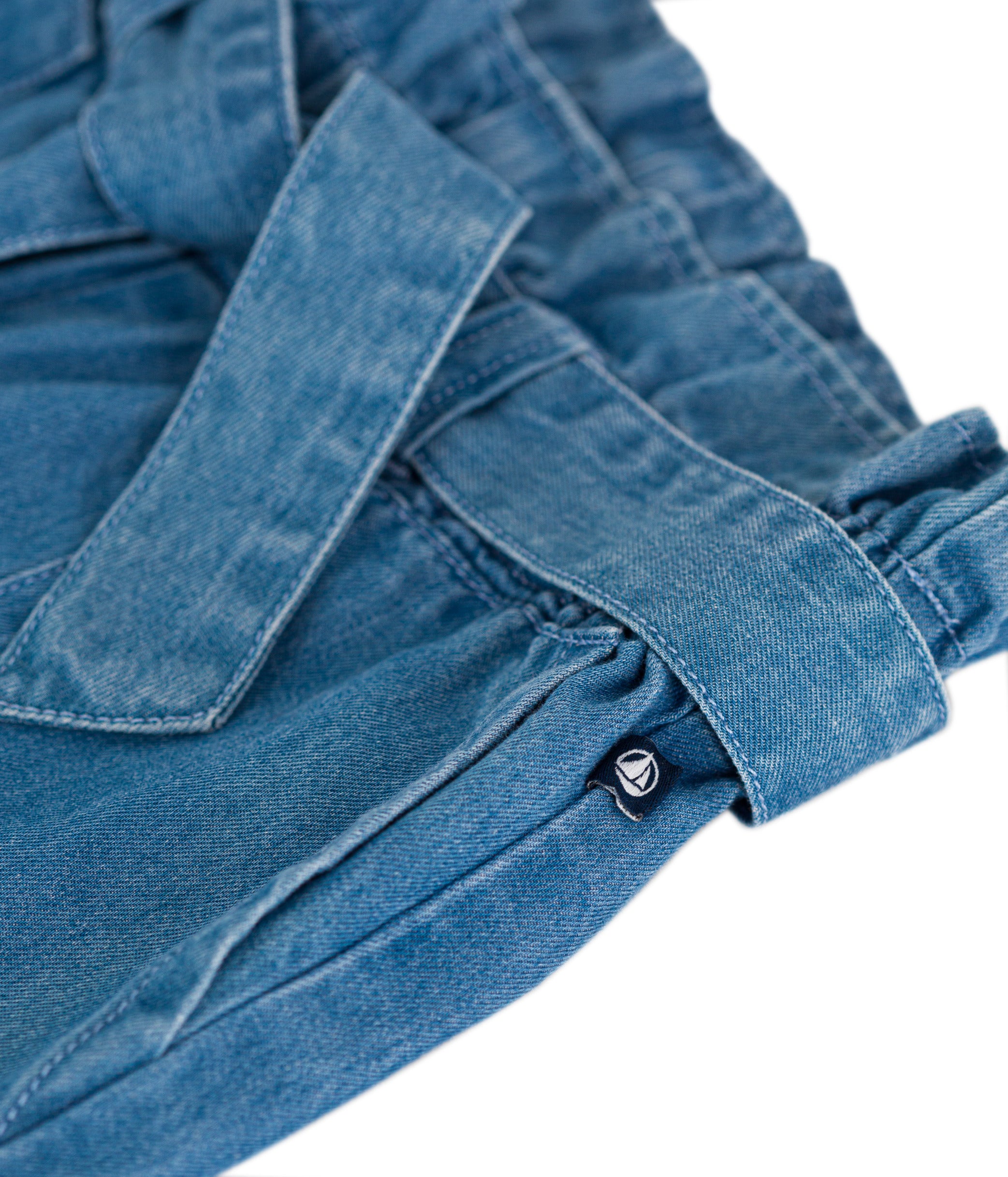 Petit Bateau - Short en Denim avec Ceinturon