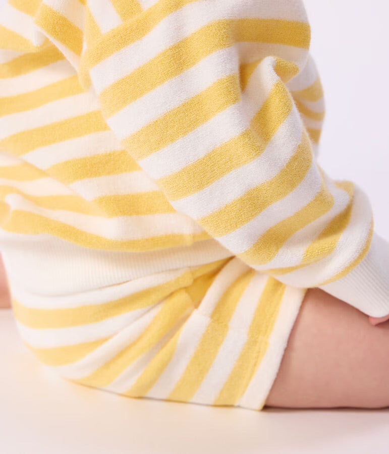 Petit Bateau - Short bébé en éponge rayé