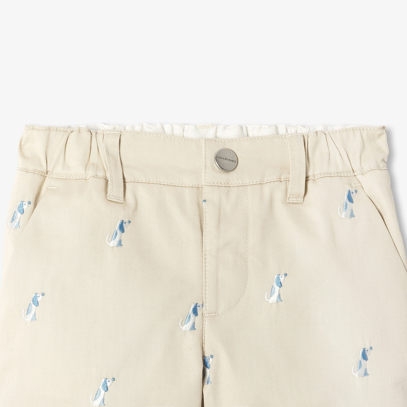 Jacadi - Short bébé garçon en twill brodé petits chiens