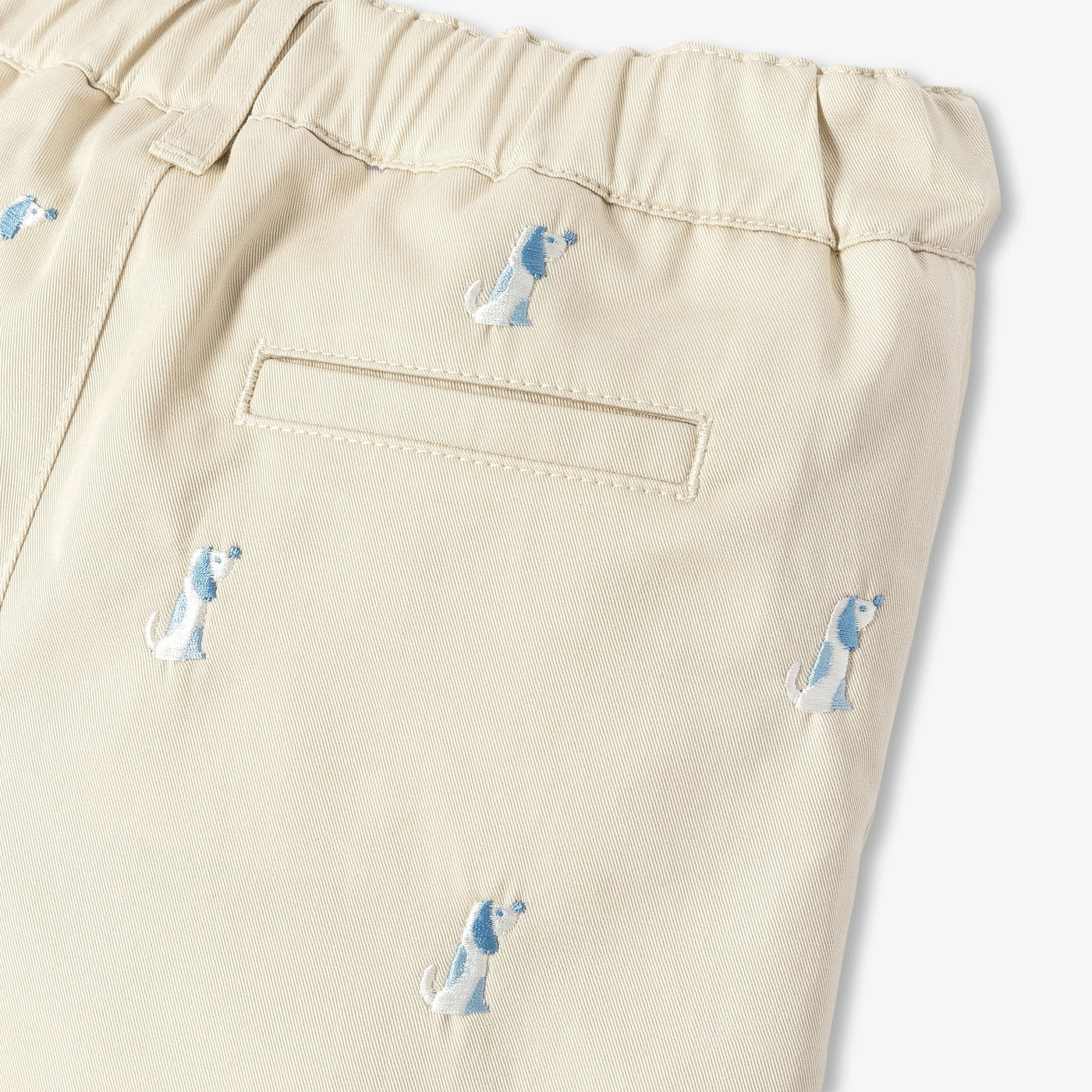 Jacadi - Short bébé garçon en twill brodé petits chiens