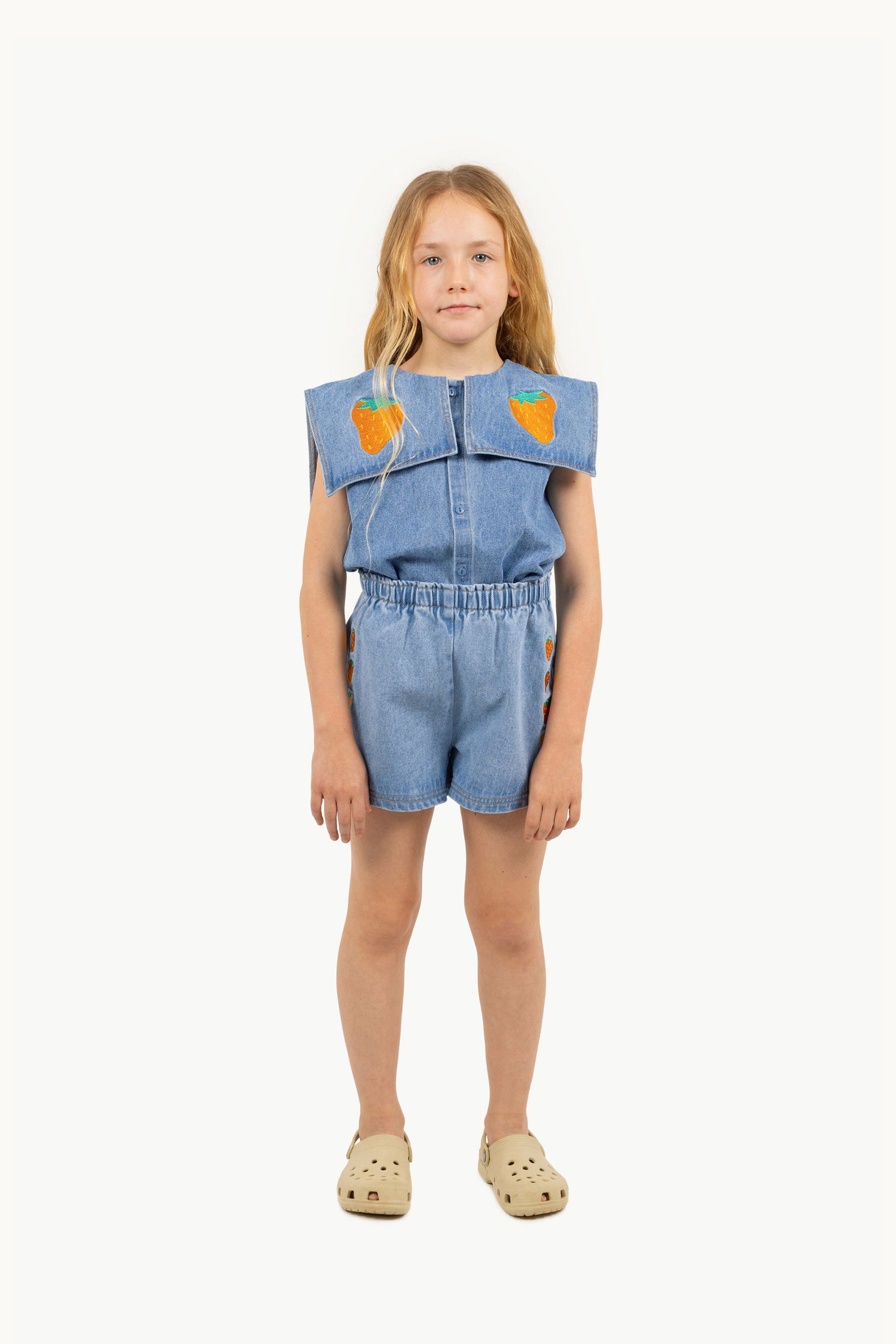 Tiny Cottons - Denim Strawberries Short