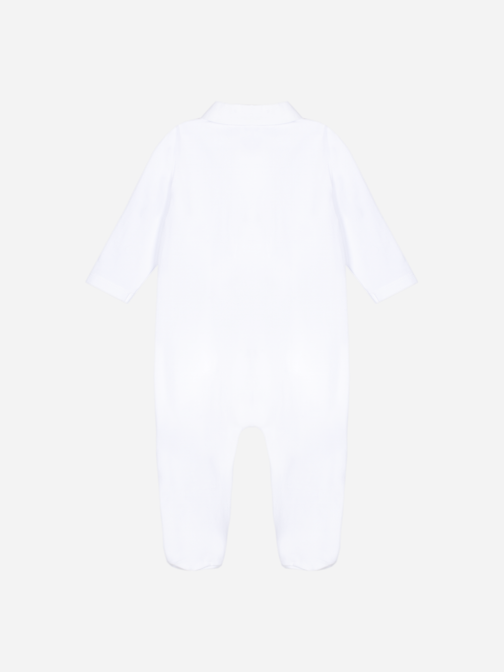 Patachou - Simple white babygrow with embroidered collar