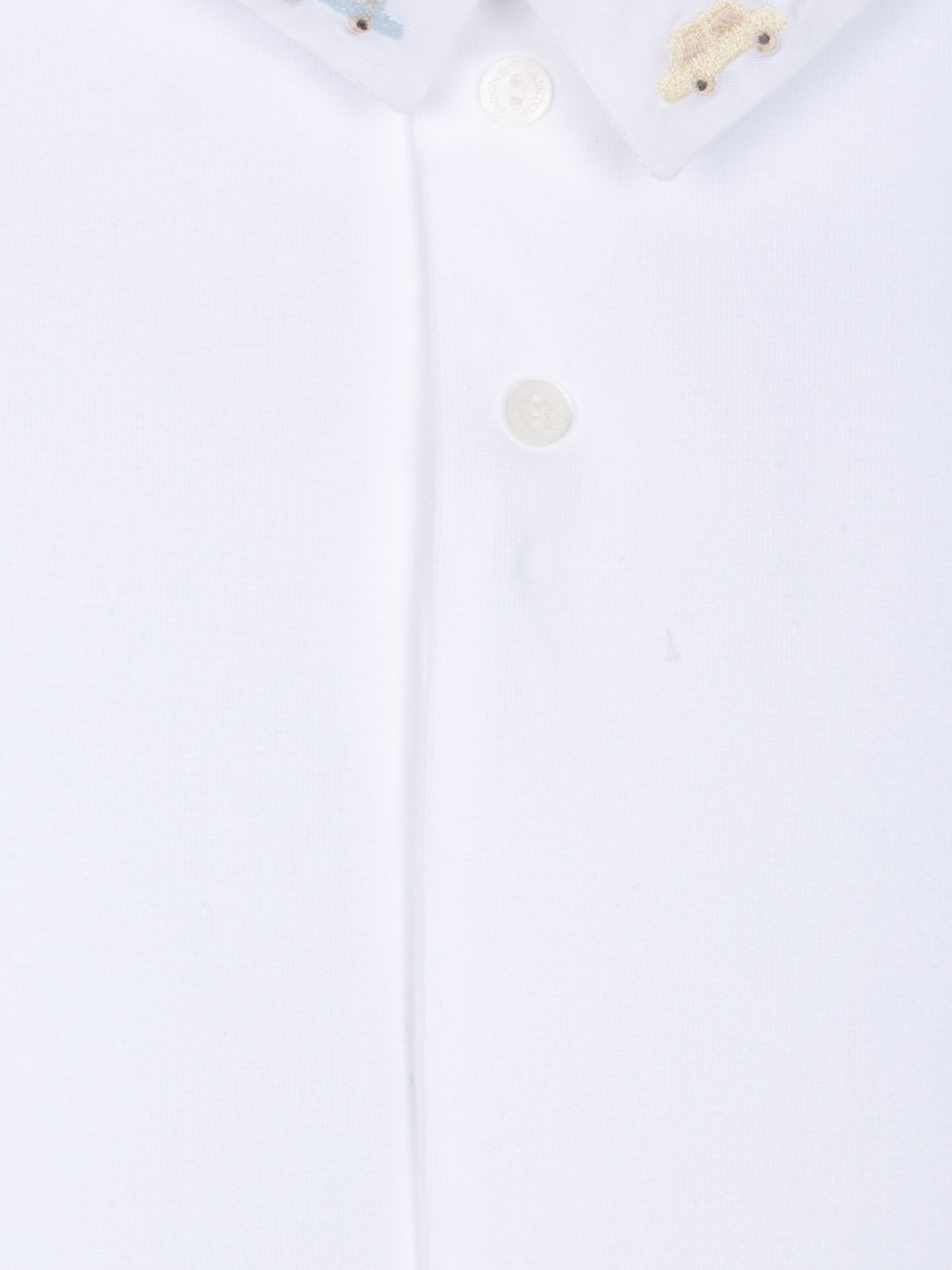 Patachou - Simple white babygrow with embroidered collar
