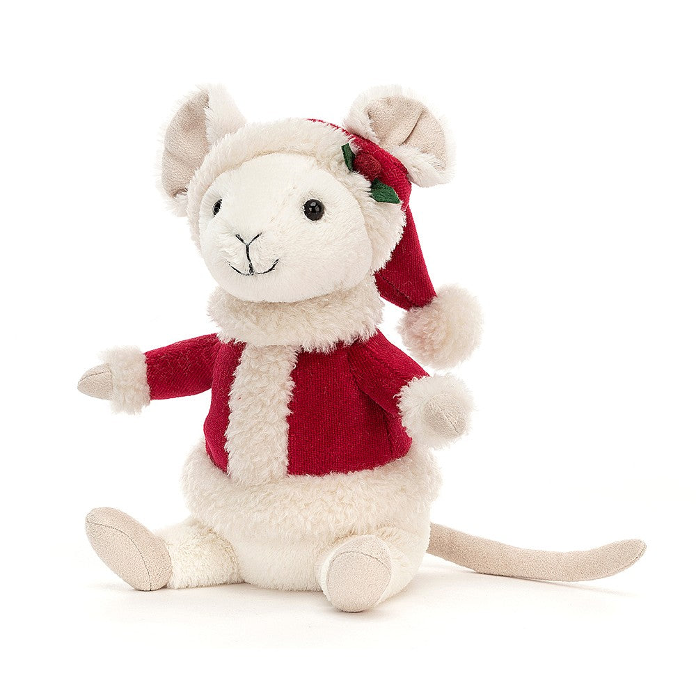 Jellycat - Merry Mouse : Souris de Noël