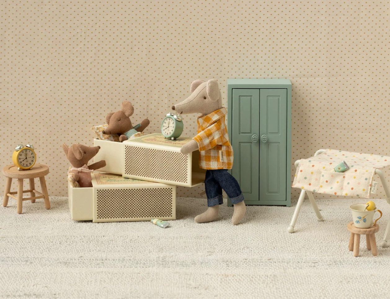Maileg - Sleeping baby mouse, matchbox