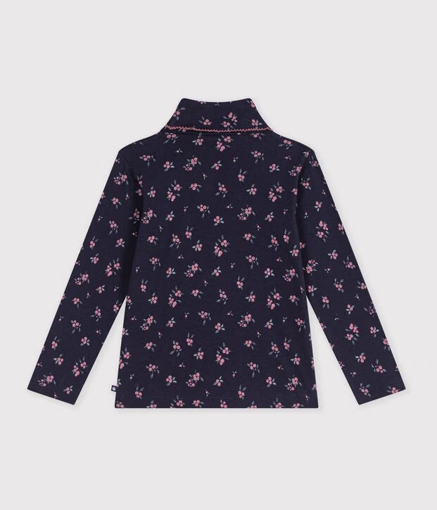 Petit Bateau - Sous-pull enfant en coton à fleurs