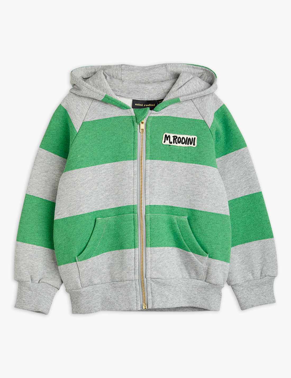 Mini Rodini - Sweatshirt à Capuche Zippé Rayé