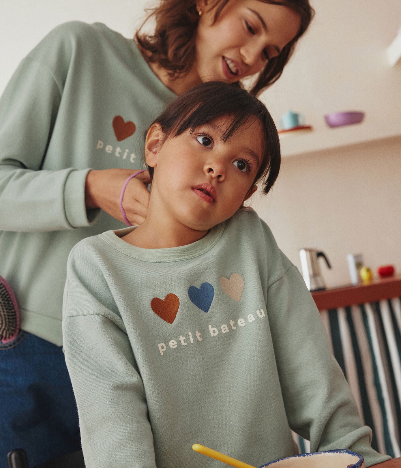 Petit Bateau - Sweatshirt Coeur en Molleton (Enfant)