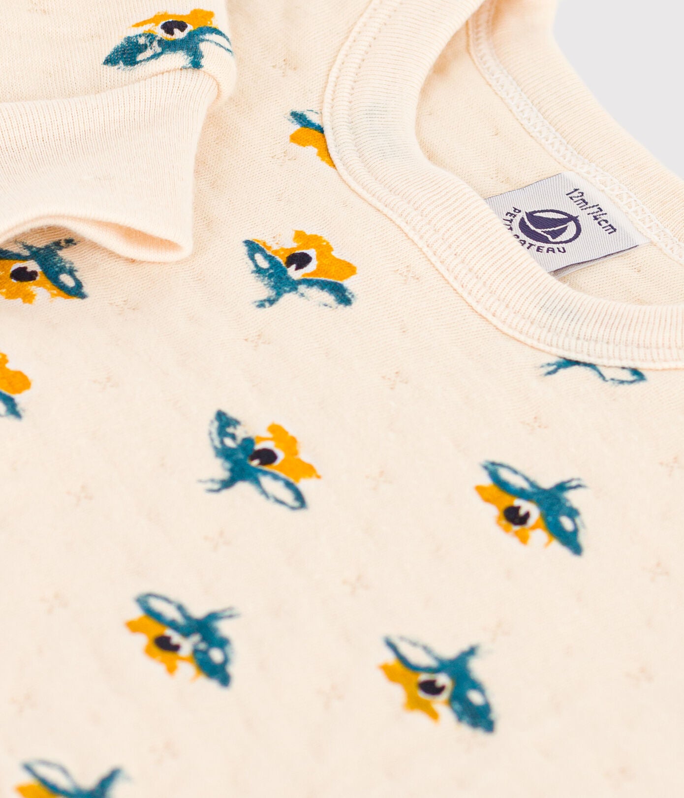 Petit Bateau - Sweatshirt Fleuri Matelassé