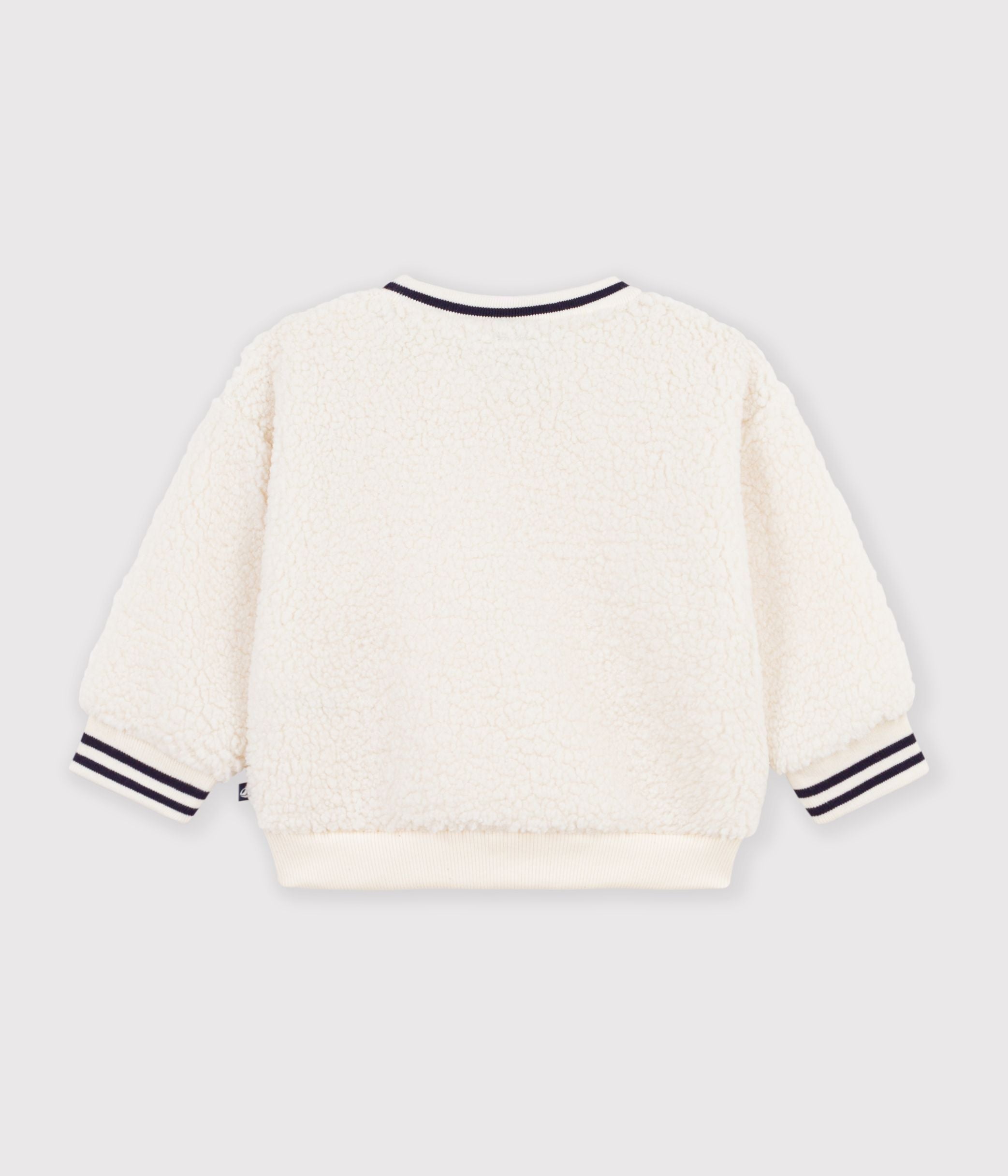 Petit Bateau - Sweatshirt bébé en sherpa unie