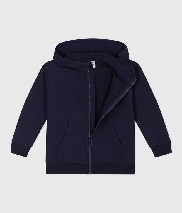 Petit Bateau - Kids' Zipped Cotton Hoodie