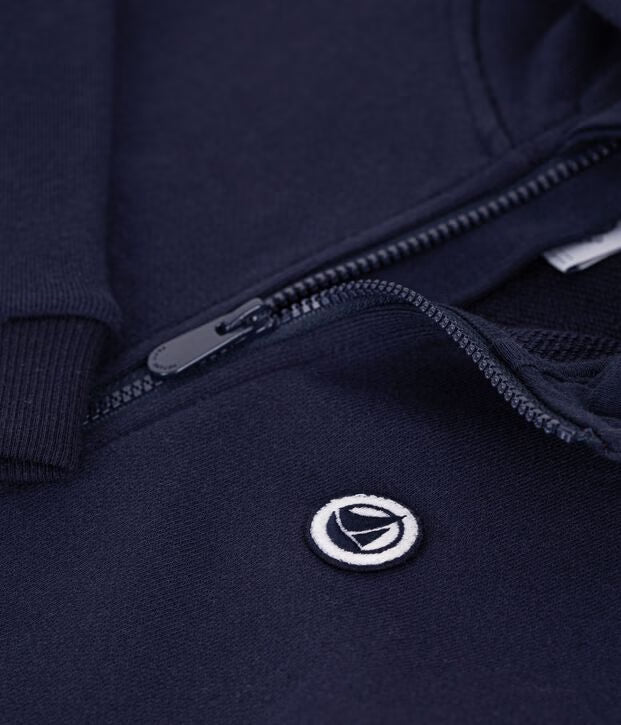 Petit Bateau - Kids' Zipped Cotton Hoodie