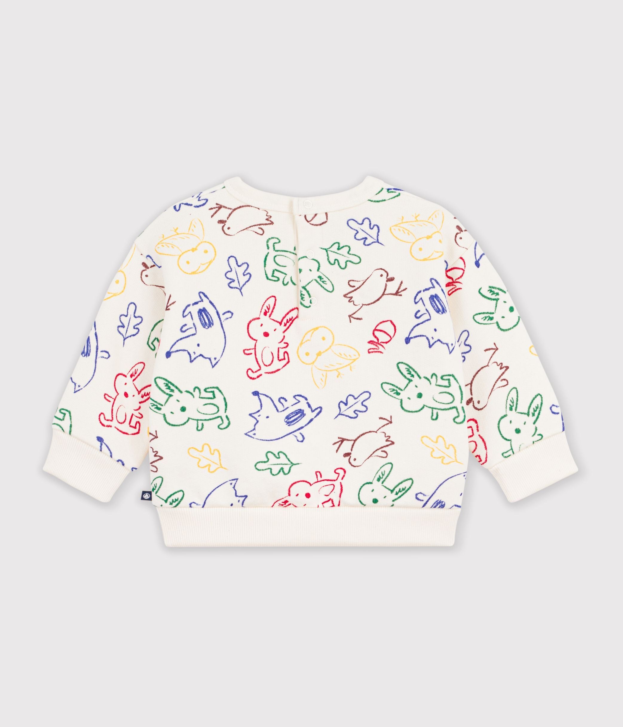 Petit Bateau - Baby Animal Print Cotton Sweatshirt