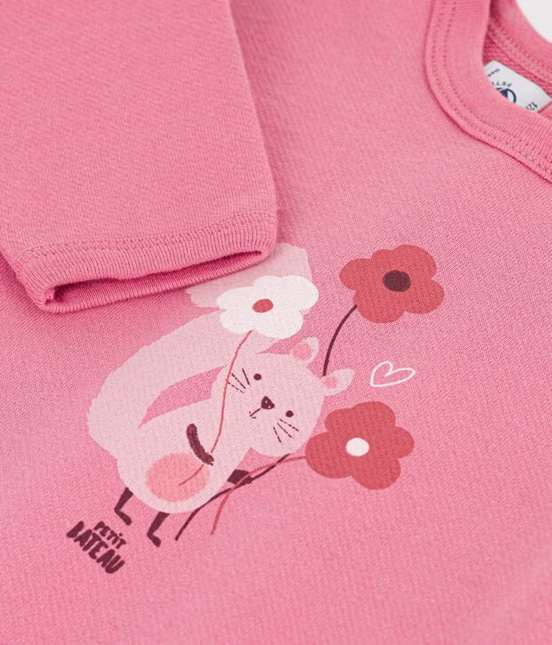 Petit Bateau - Sweatshirt bébé en coton imprimé animalier