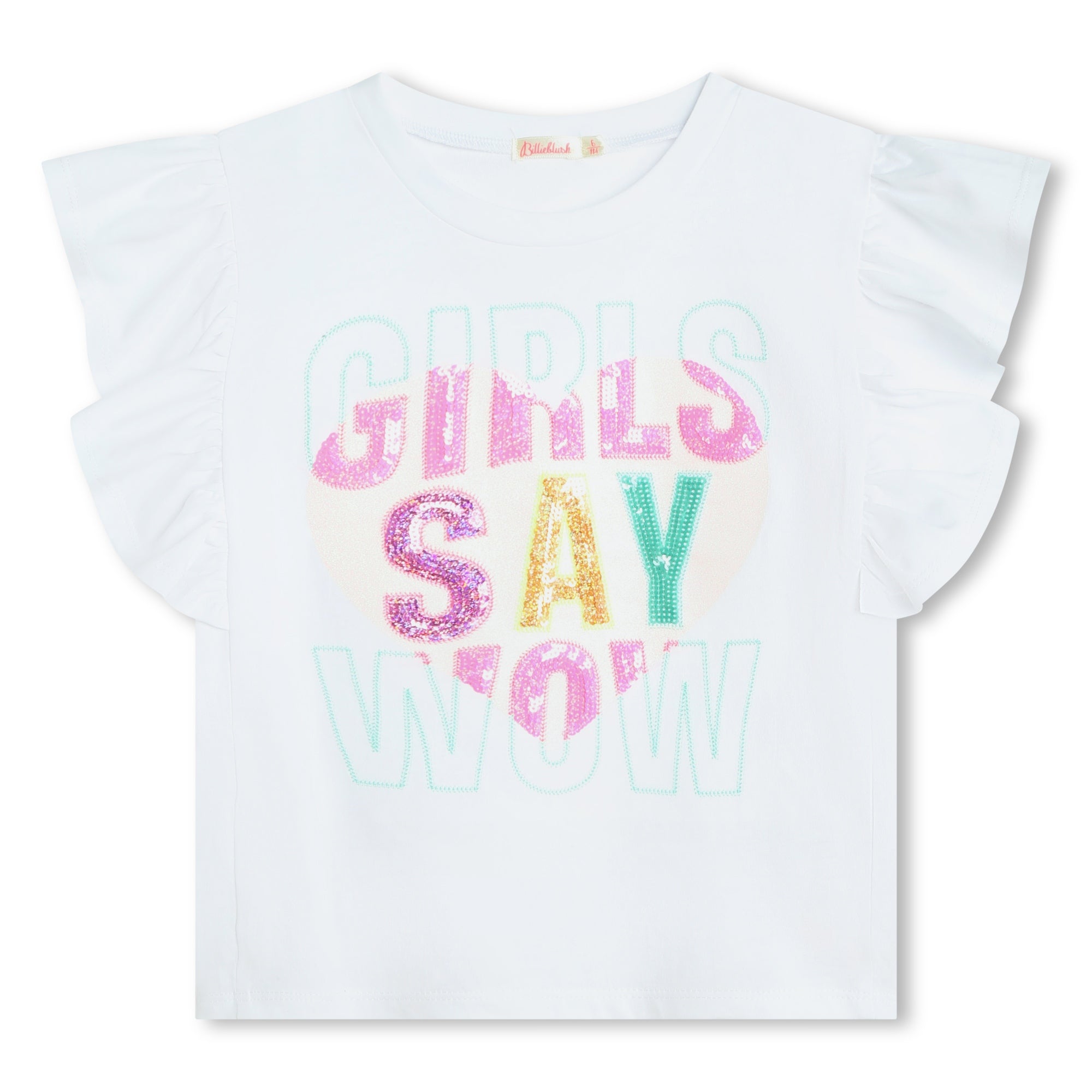 Billieblush - T-Shirt à Volants "Girl Say Wow"