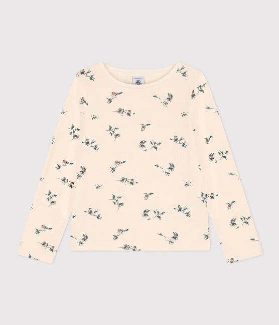 Petit Bateau - T-Shirt à Manches Longues Imprimé Fleuri