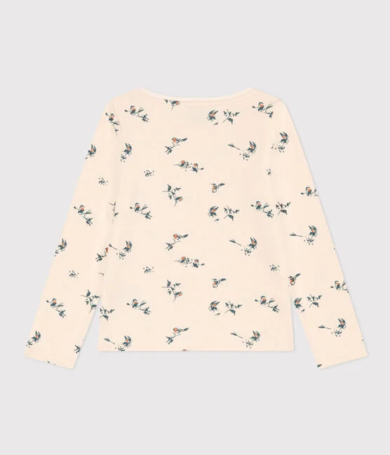 Petit Bateau - T-Shirt à Manches Longues Imprimé Fleuri