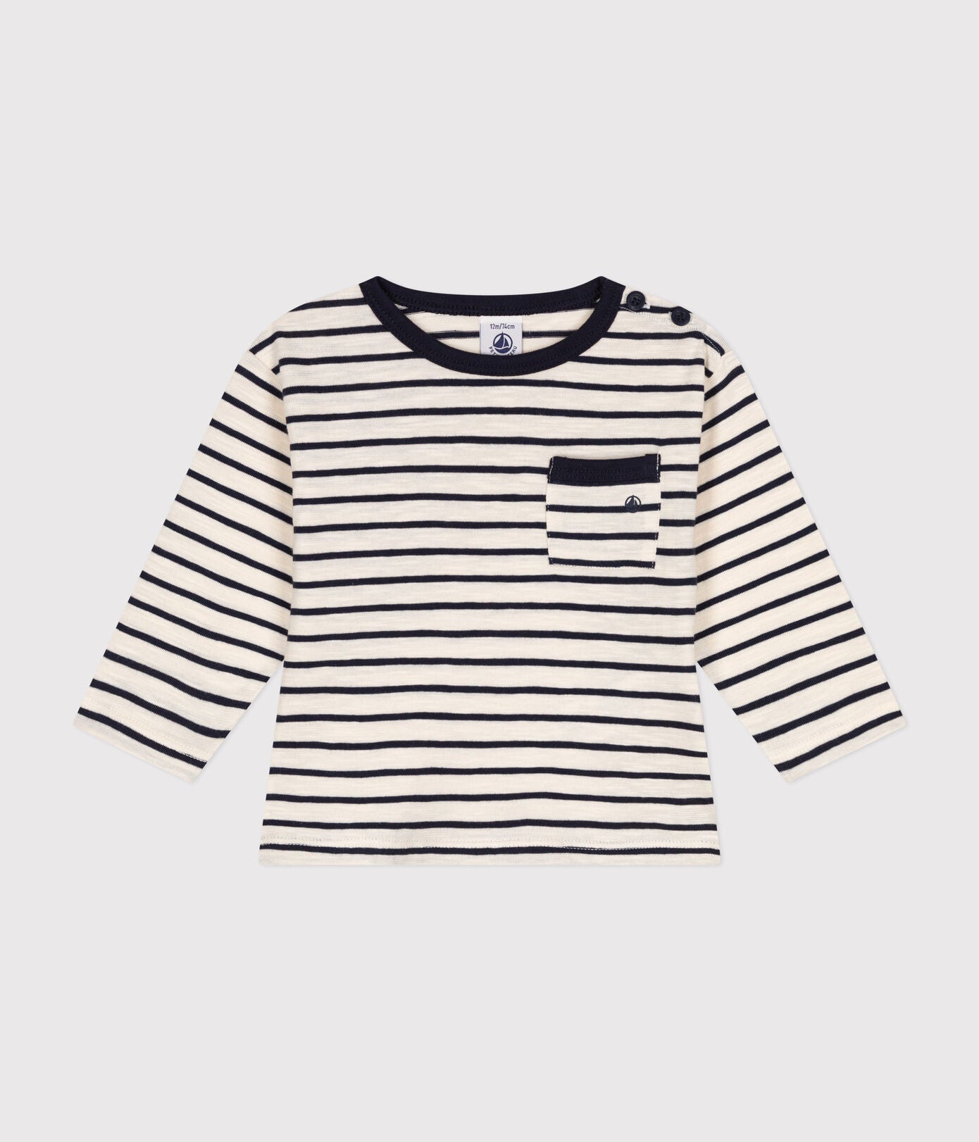 Petit Bateau - T-Shirt Marinière à Manches Longues