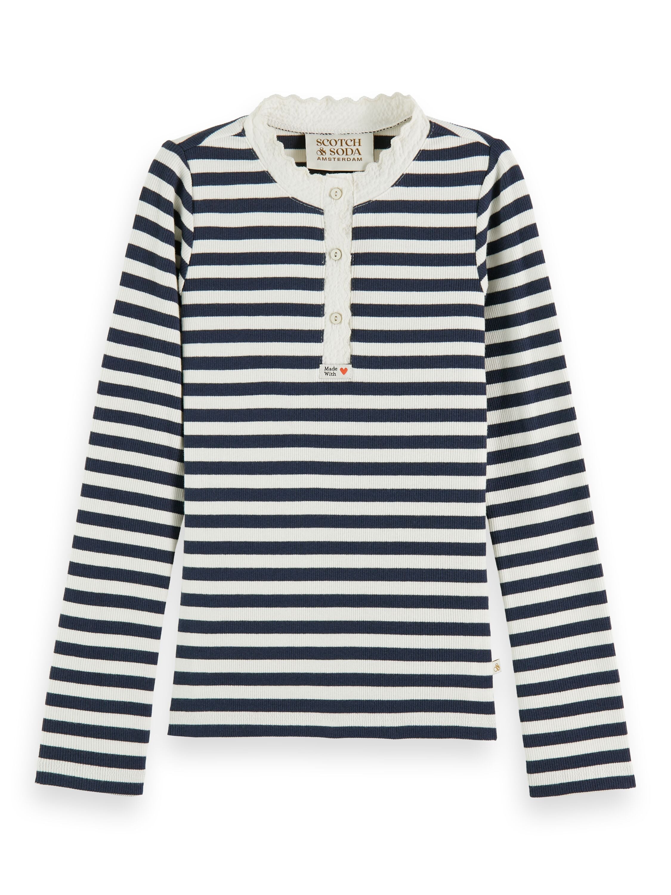 Scotch & Soda - T-shirt Rayé à Manches Longues